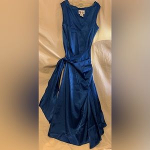 ✨⚡️💥 Maggi Sweet Satin BLUE WRAP DRESS Midi dresses